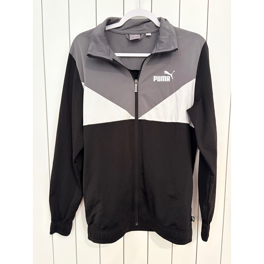 Puma Streetwear Track Jacket Men S Black Grey Colorblock Athleisure Gorpcore